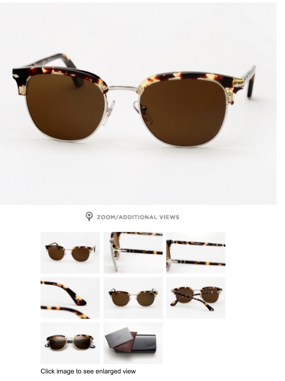 Persol Tortoiseshell Round Metal-Trim Sunglasses - Brown Lenses perfect conditio